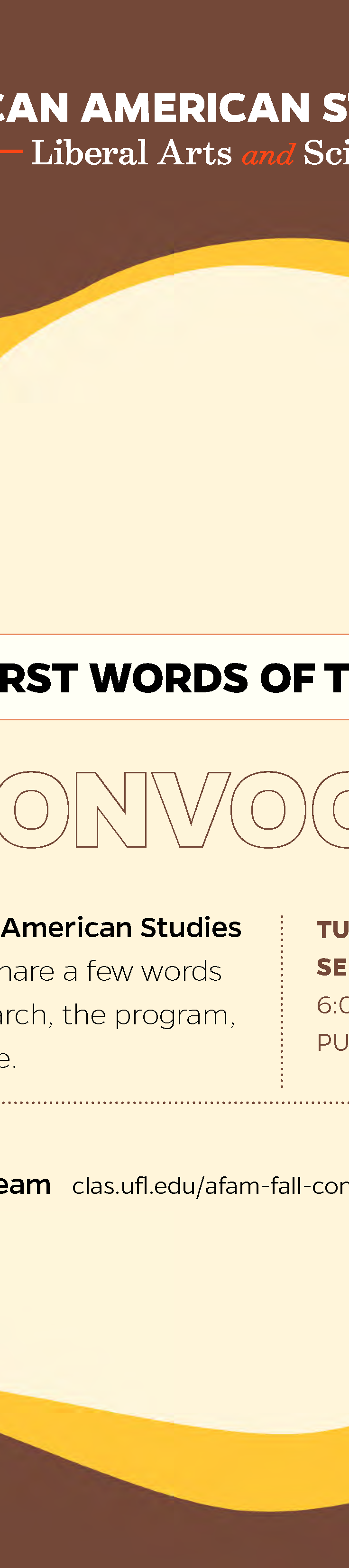 "7 First Words of the Semester": African American Studies Program Fall Convocation